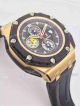 Copy Audemars Piguet Watch Black Dial Black Rubber Yellow Gold  (4)_th.jpg
